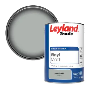 Leyland Trade Vinyl Matt Walls & Ceilings Emulsion Paint Fresh Granite (PPG0997-3) 5L