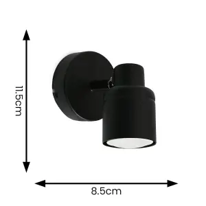 ValueLights Benton Black IP44 Wall Light