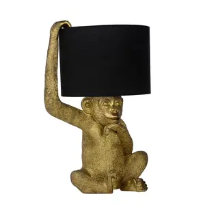 Lucide Extravaganza Chimp Retro Table Lamp 30cm - 1xE14 - Black