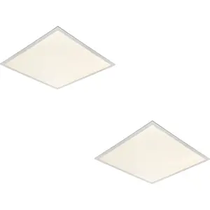 2 PACK Anti-Glare Ceiling Panel Light - 40W Cool White LED - White Paint