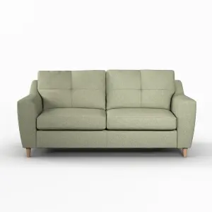 Baxter Sage Tufted Fabric 3 Seater Sofa