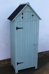 Outdoor Brighton Garden Wooden Storage Cabinet or Tool Shed In Blue/Green