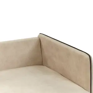 Corner Sofa ALTAN Beige Velvet Right Hand