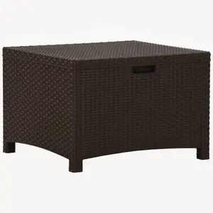 Berkfield Garden Storage Box 60x54x41 cm PP Rattan Brown