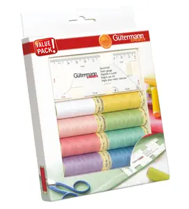 TSET S/A 8X100M GAUGE - Thread Set: Sew-All: 8 x 100m and Seam Gauge: Assorted - Gutermann