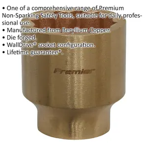 30mm Non-Sparking WallDrive Socket - Durable Beryllium Copper Construction