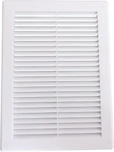 Air Vent Grille White Plastic Wall Ducting Ventilation Cover 4" 6" 8" 10" 12" 14 (300x300mm)