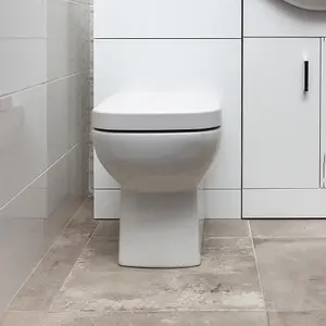 Astral Back to Wall Toilet with Soft Close Toilet Seat & Anti-Bacterial Glaze