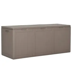 Berkfield Garden Storage Box 270L Brown PP Rattan