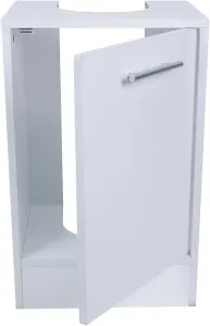 White Under Sink Bathroom Cabinet Under Basin Unit Cupboard 1 Door Bathroom Storage Furniture