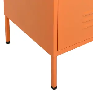 Berkfield Storage Cabinet Orange 80x35x101.5 cm Steel