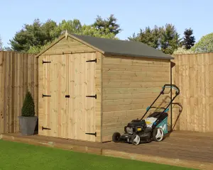 Empire 9500 Premier Apex Shed 6X8 pressure treated tongue and groove wooden garden shed (6' x 8' / 6ft x 8ft) (6x8)