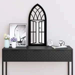 Berkfield Mirror Black 70x30 cm Iron for Indoor Use