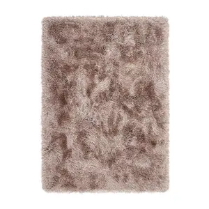 Extravagance Mink Shaggy Cushion by Origins-43cm X 43cm