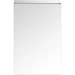 GoodHome Imandra Matt Silver Mirror effect Compact Single Bathroom Cabinet with Mirrored door (H)600mm (W)400mm