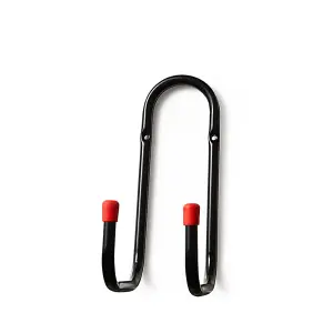 Viktor Hardware Black Steel Double Hook 1Pack 100MM