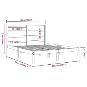 Berkfield Bed Frame Solid Wood Pine 120x200 cm