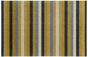 Recylon Yellow Striped Heavy duty Mat, 75cm x 50cm