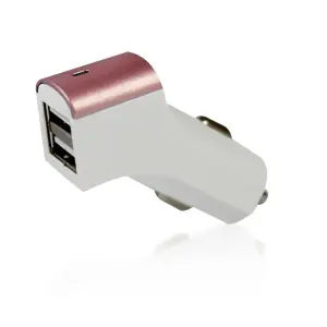 FX Factory Powabud Twin Socket USB 2.1A Car Charger, Rose Gold