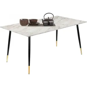 Arianna Metal Base Dining Table H76 x L160 x W90cm