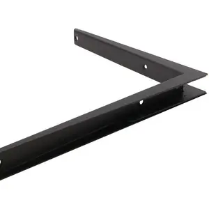 EAI Strong Shelf Bracket Mitre Reinforced Hi-Load Pattern - 350 x 350mm - Black - Pack of 2