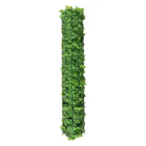 True Products Premium Artificial Ivy Leaf Hedge Garden Fence Privacy Screening Light Green - 1m x 3m