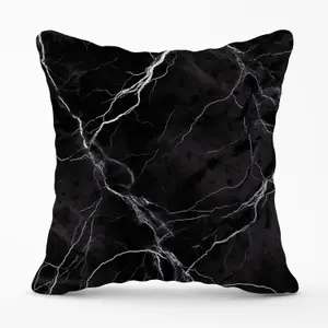 Black Marble Pattern Outdoor Cushion 45cm x 45cm