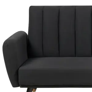 Beliani Glam Sofa Bed VIMMERBY Black