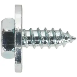 100 Pack M10 x 1/2 Inch Zinc Plated Acme Screws with Captive Washers for DIY and Professional Use