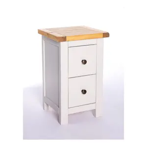 Aubusson 2 Drawer Bedside Table Light Grey