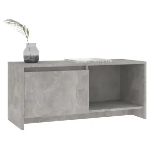 Berkfield TV Cabinet Concrete Grey 90x35x40 cm Engineered Wood