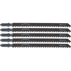 Jigsaw Blade for Wood 105mm 6tpi Pack of 5 by Ufixt