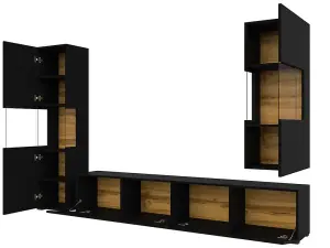 Modern & Spacious Ava 09 Entertainment Unit H300mm W1800mm D350mm in Chic Black