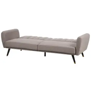 Beliani Glam Sofa Bed VIMMERBY Light Brown