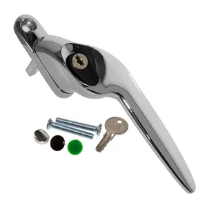 Yale Quartus Cranked Window Handle - Chrome, Right, 40mm