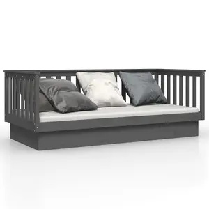 Berkfield Day Bed Grey 80x200 cm Solid Wood Pine