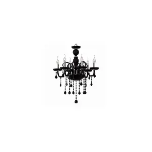 Luminosa Giudecca  6 Light Chandelier Black Finish, E14