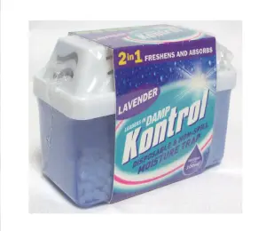 6 x Kontrol 2 In 1 Mini Moisture Damp Trap Freshens Air and Absorbs Damp Lavender