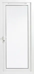 Unglazed White uPVC External Back door, (H)2055mm (W)920mm