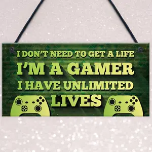 Gaming Bedroom Accessories Hanging Sign For Boys Bedroom Son Dad Gift For Gamer