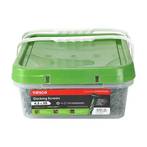 Timco - Decking Screws - PZ - Double Countersunk - Exterior - Green (Size 4.5 x 50 - 2000 Pieces)