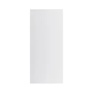 GoodHome Garcinia Integrated handle Gloss light grey Tall wall Cabinet door (W)400mm (H)895mm (T)19mm