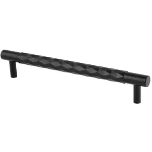 Diamond T Bar Pull Handle - Matt Black - 160mm Centres SOLID BRASS Drawer