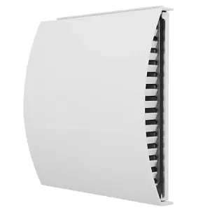 100mm - External Wall Wind Sound Baffle Vent Cover Draft Excluding Air Ventilation For Extractor Fans & Heat Recovery - White