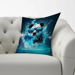 Panda Splashart Water Cushions 60cm x 60cm