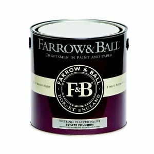 Farrow & Ball Estate Setting plaster No.231 Matt Emulsion paint, 2.5L