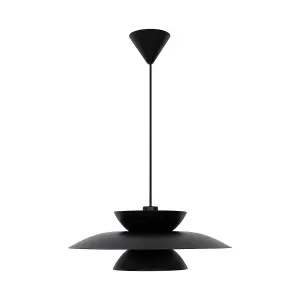 Nordlux Carmen Dome Pendant Ceiling Light Black E27