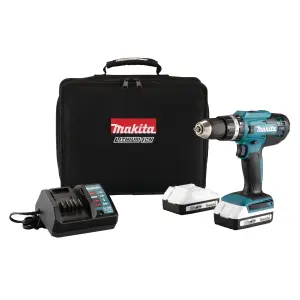 Makita 18V Li-ion Brushed Cordless Combi drill (2 x 2Ah) - HP488DAEX3