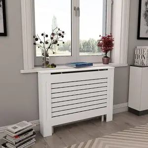 Berkfield Radiator Cover White 112x19x81.5 cm MDF