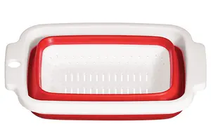 Maison by Premier Zing Red and White Collapsible Colander